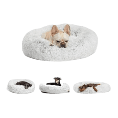 Calming Shag Donut Cuddler Pet Bed - Small