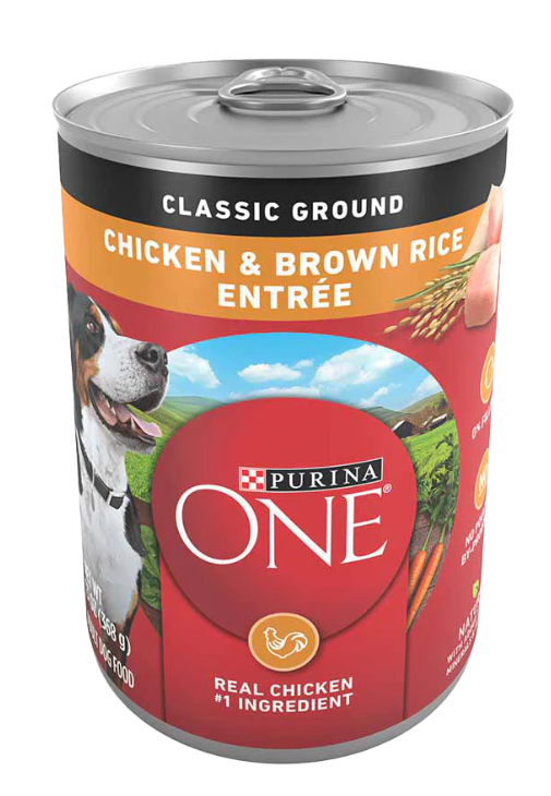 Purina One Tin - Chicken & Brown Rice Ground Wet Dog Food