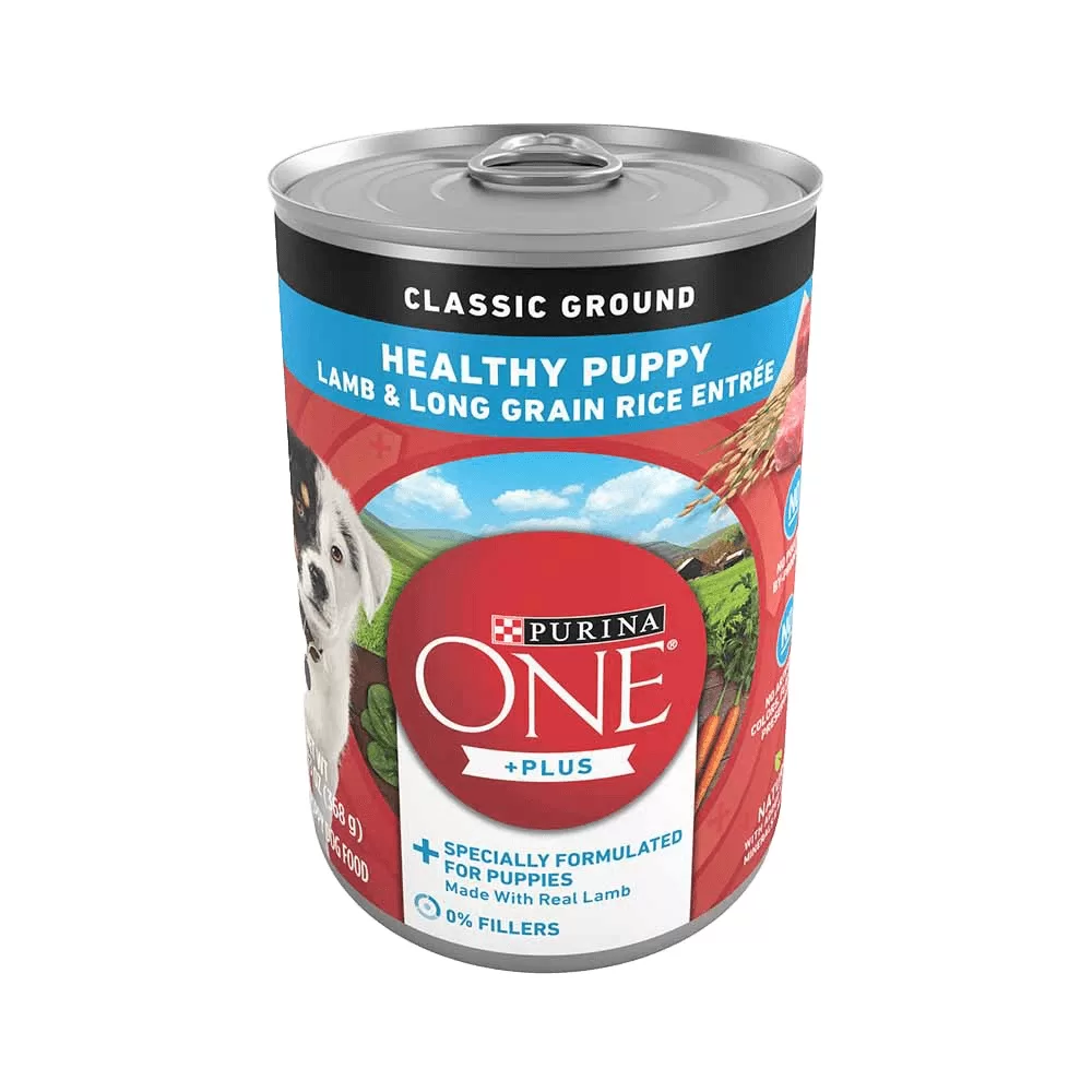 Purina One Tin - Healthy Puppy Classic Ground Lamb & Rice Wet Dog Food