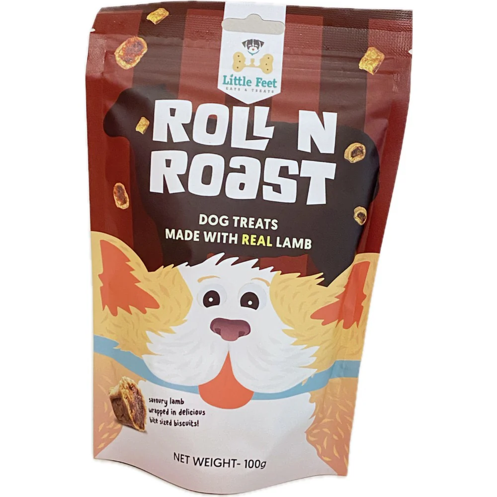 Little Feet Dog Treats - Roll N Roast Lamb 100g