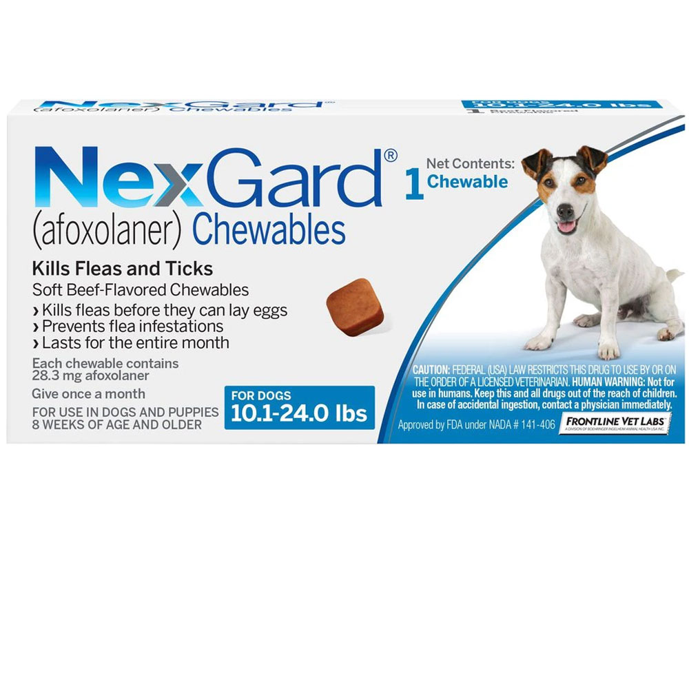 NexGard Dog (M) 10-24 lbs Blue - 1 Chewable