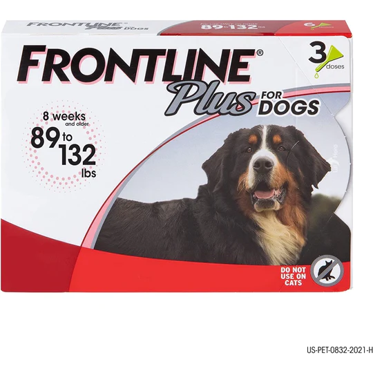 Frontline Plus Dog XL 3 X 89-132 Lbs Red 