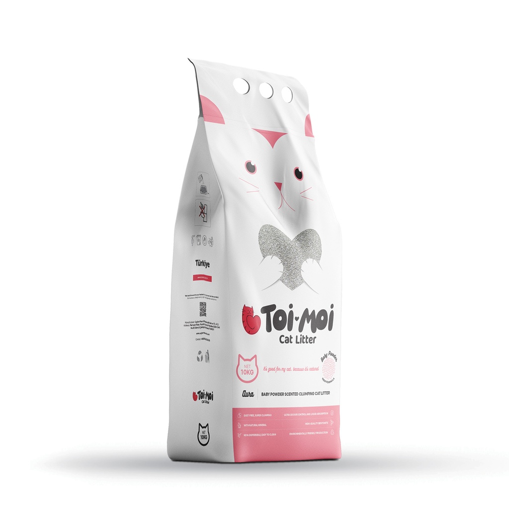 Toi Moi Clumping Cat Litter - Baby Powder 10kg