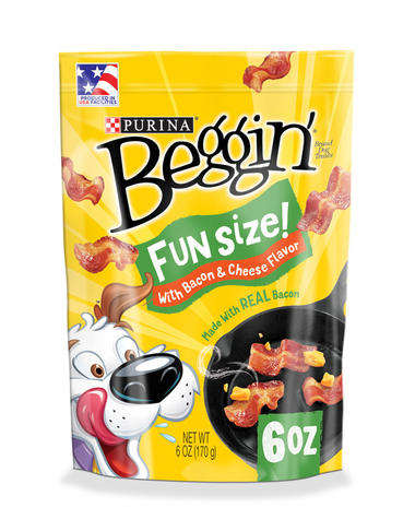 Purina Beggin Strips Fun Size Dog Treats - Bacon & Cheese