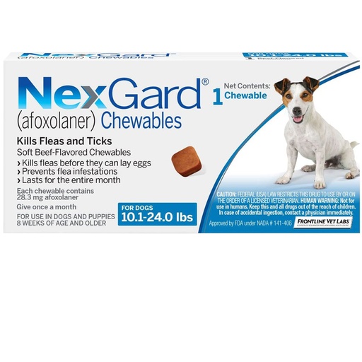 NexGard Dog (M) 10-24 lbs Blue - 1 Chewable