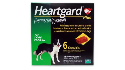 Heartgard Plus Dog Green 6 X 26-50lbs M 