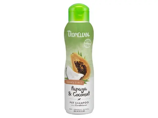 Tropiclean Luxury Papaya & Coconut 2-in-1 Pet Shampoo & Conditioner 12oz