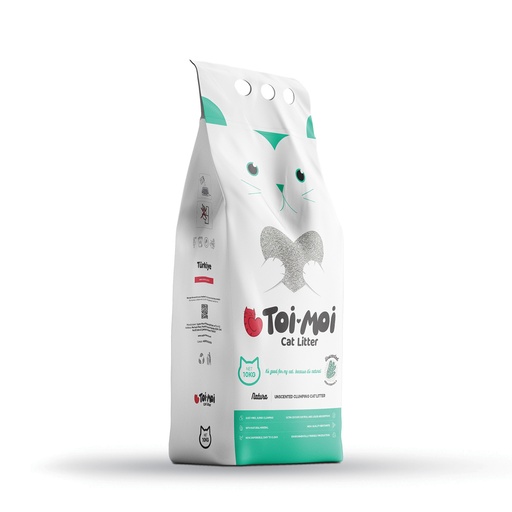 Toi Moi Clumping Cat Litter - Unscented 10kg