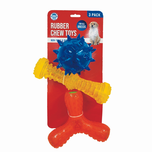 Rubber Chew Toy 3pk