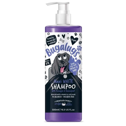 Bugalugs Maxi White Pet Shampoo - 500ml 